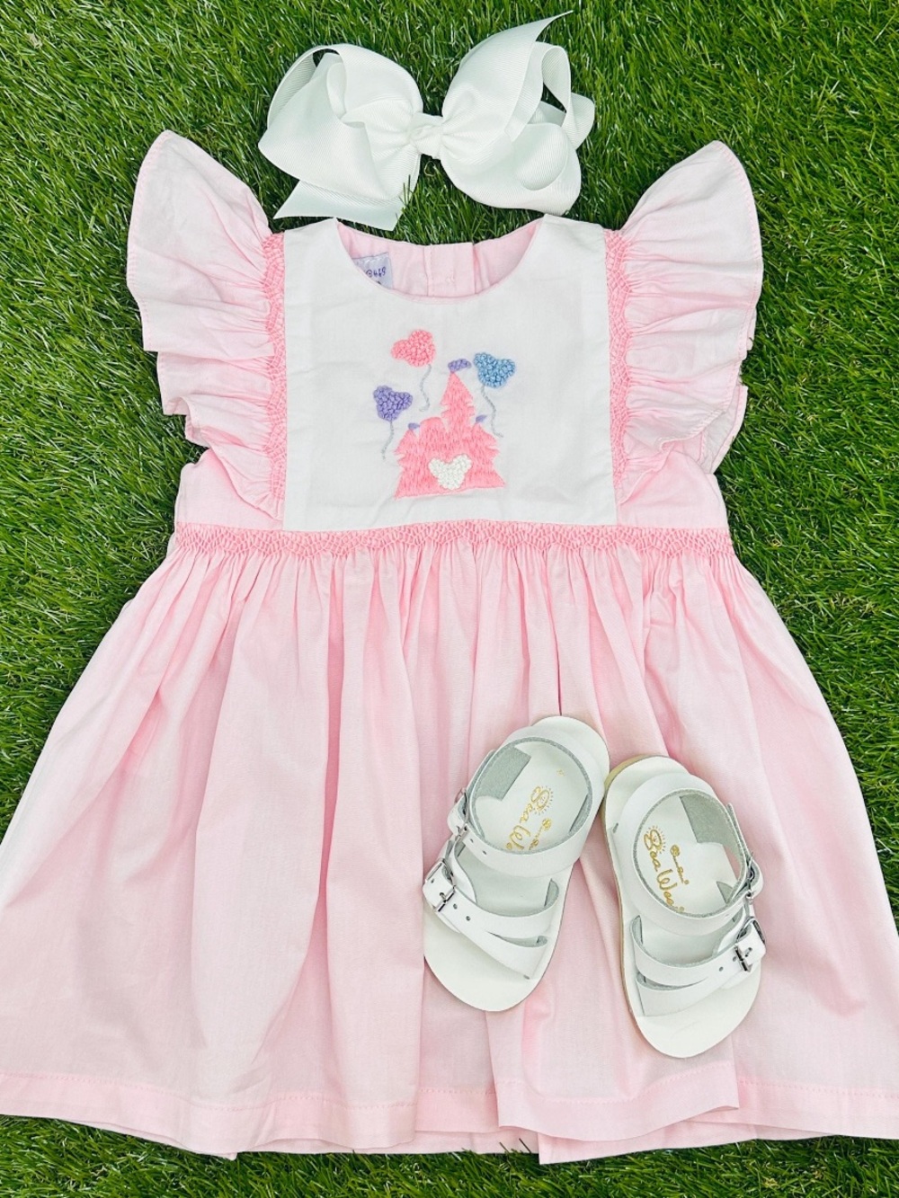 Pink Embroidered Disney Dress
